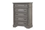 Grace Traditional Style 5-Drawer Chest Made with wood in Gray