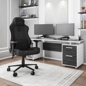 Techni Sport TSF65C Fabric Memory Foam Gaming Chair â€“ Black