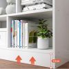 46" Tall Adjustable 4-Shelf Wood Bookcase Storage Shelving Book Wide Bookshelf