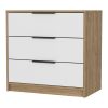 Cannon 3-Drawer Dresser White and Light Oak