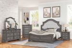 Grace Traditional Style 5-Drawer Chest Made with wood in Gray