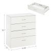 FCH Modern Simple 4-Drawer Dresser White