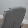 Gray massage chair with footstool.vibration massage recliner with remote control.Office chair.living room chair