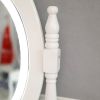 LED Single Mirror 4 Drawer Dresser White