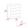 Zoe Dresser; Superior Top; Four Drawers -White / Light Oak